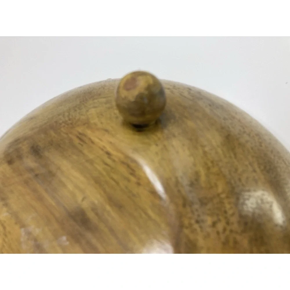 Vtg Hand Painted Wooden Fruit/Salad Bowl‎ Bible Verse Christain Grapes 10.5